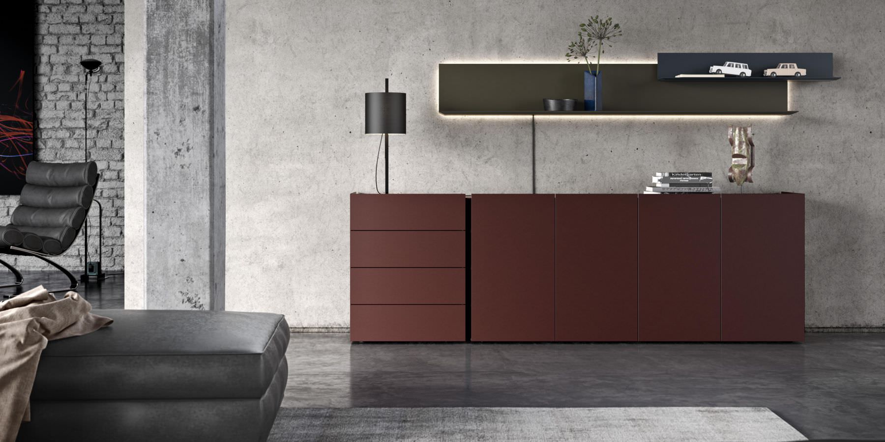 lilu wall shelf with dimmable backlight